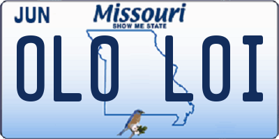MO license plate OL0L0I