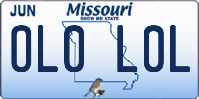 MO license plate OL0L0L
