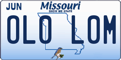 MO license plate OL0L0M