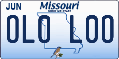 MO license plate OL0L0O