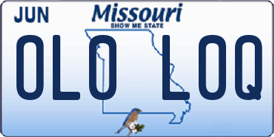 MO license plate OL0L0Q