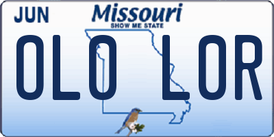MO license plate OL0L0R