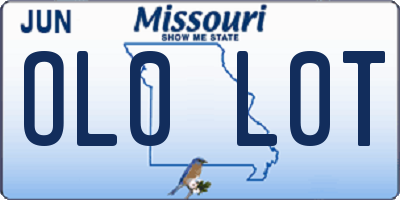 MO license plate OL0L0T