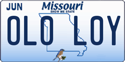 MO license plate OL0L0Y