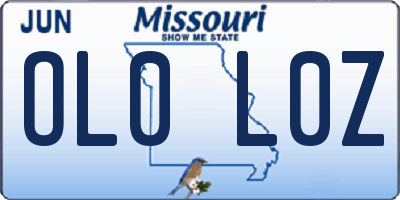 MO license plate OL0L0Z