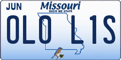 MO license plate OL0L1S