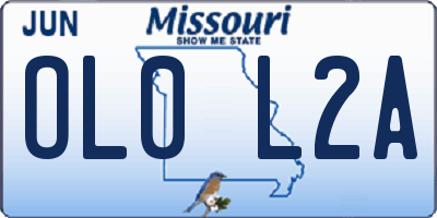 MO license plate OL0L2A