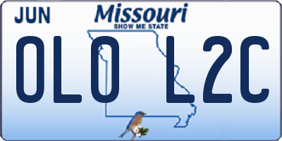 MO license plate OL0L2C