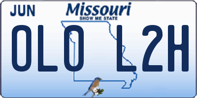 MO license plate OL0L2H