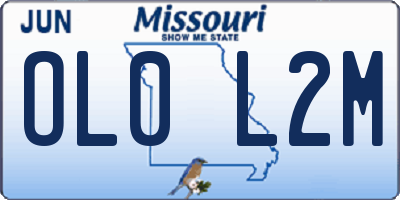 MO license plate OL0L2M