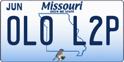 MO license plate OL0L2P