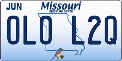 MO license plate OL0L2Q