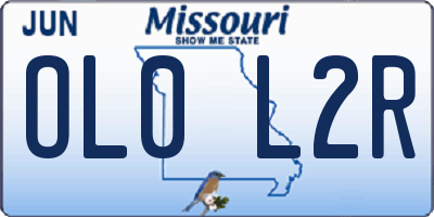 MO license plate OL0L2R