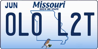 MO license plate OL0L2T