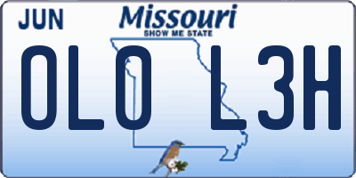 MO license plate OL0L3H