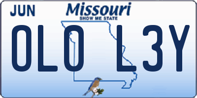 MO license plate OL0L3Y