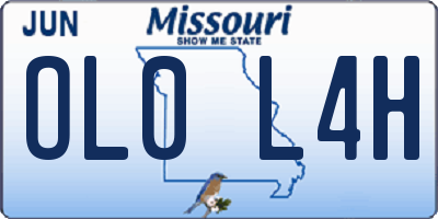 MO license plate OL0L4H
