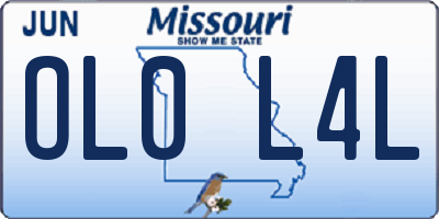 MO license plate OL0L4L