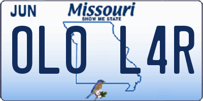 MO license plate OL0L4R