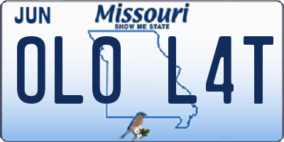 MO license plate OL0L4T