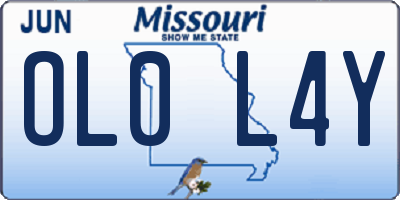 MO license plate OL0L4Y