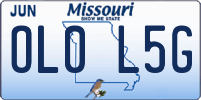 MO license plate OL0L5G