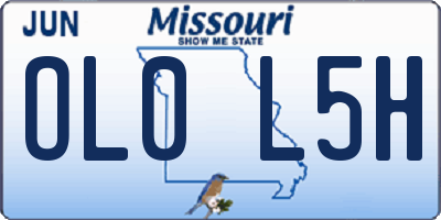 MO license plate OL0L5H