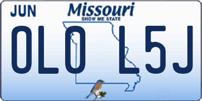 MO license plate OL0L5J