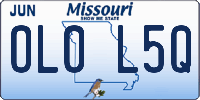 MO license plate OL0L5Q