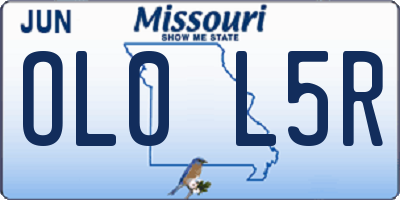 MO license plate OL0L5R