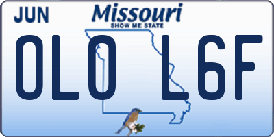 MO license plate OL0L6F
