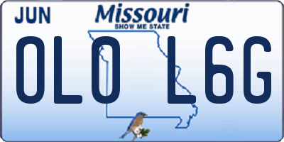 MO license plate OL0L6G