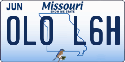 MO license plate OL0L6H