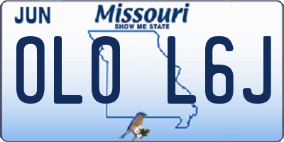 MO license plate OL0L6J