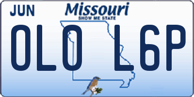 MO license plate OL0L6P