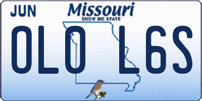 MO license plate OL0L6S
