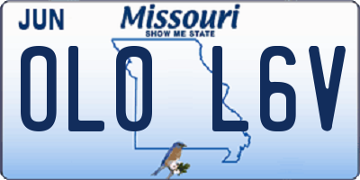 MO license plate OL0L6V