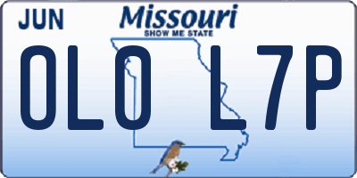 MO license plate OL0L7P