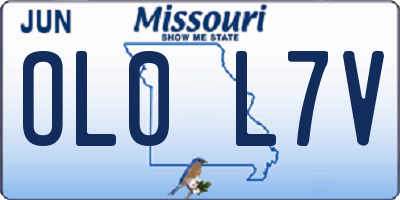MO license plate OL0L7V