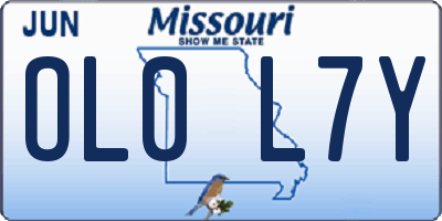 MO license plate OL0L7Y