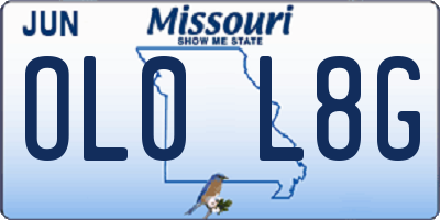 MO license plate OL0L8G