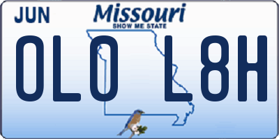 MO license plate OL0L8H