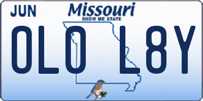 MO license plate OL0L8Y