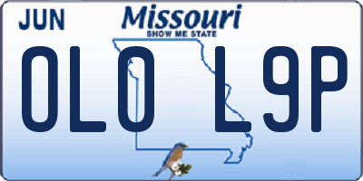 MO license plate OL0L9P