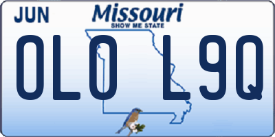 MO license plate OL0L9Q