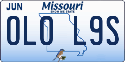 MO license plate OL0L9S