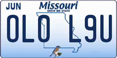 MO license plate OL0L9U