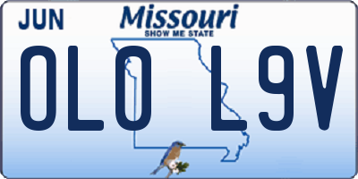 MO license plate OL0L9V
