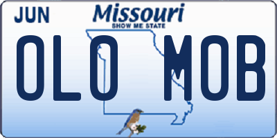 MO license plate OL0M0B