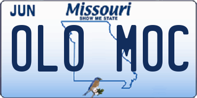 MO license plate OL0M0C